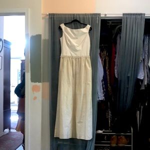 Ivory and bash silk dress